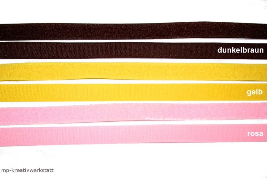 1m Klettband Breite 20mm  in vielen Farben